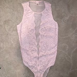Victoria’s Secret pink lace lingerie bodysuit